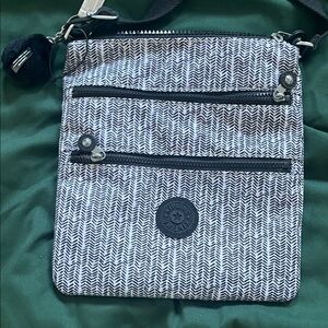 Kipling Monochrome Patterned Crossbody Bag